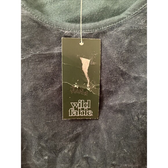 Wild Fable Women's Plus Velour Green Top Tank Cropped Striped Size 2X - Picture 4 of 12